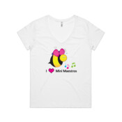 ADULTS T-Shirt - I Love Mini Maestros - AS Colour - La Brea V-Neck Tee