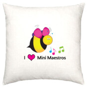 I Love Mini Maestros  - Linen Cushion Cover 50x50cm